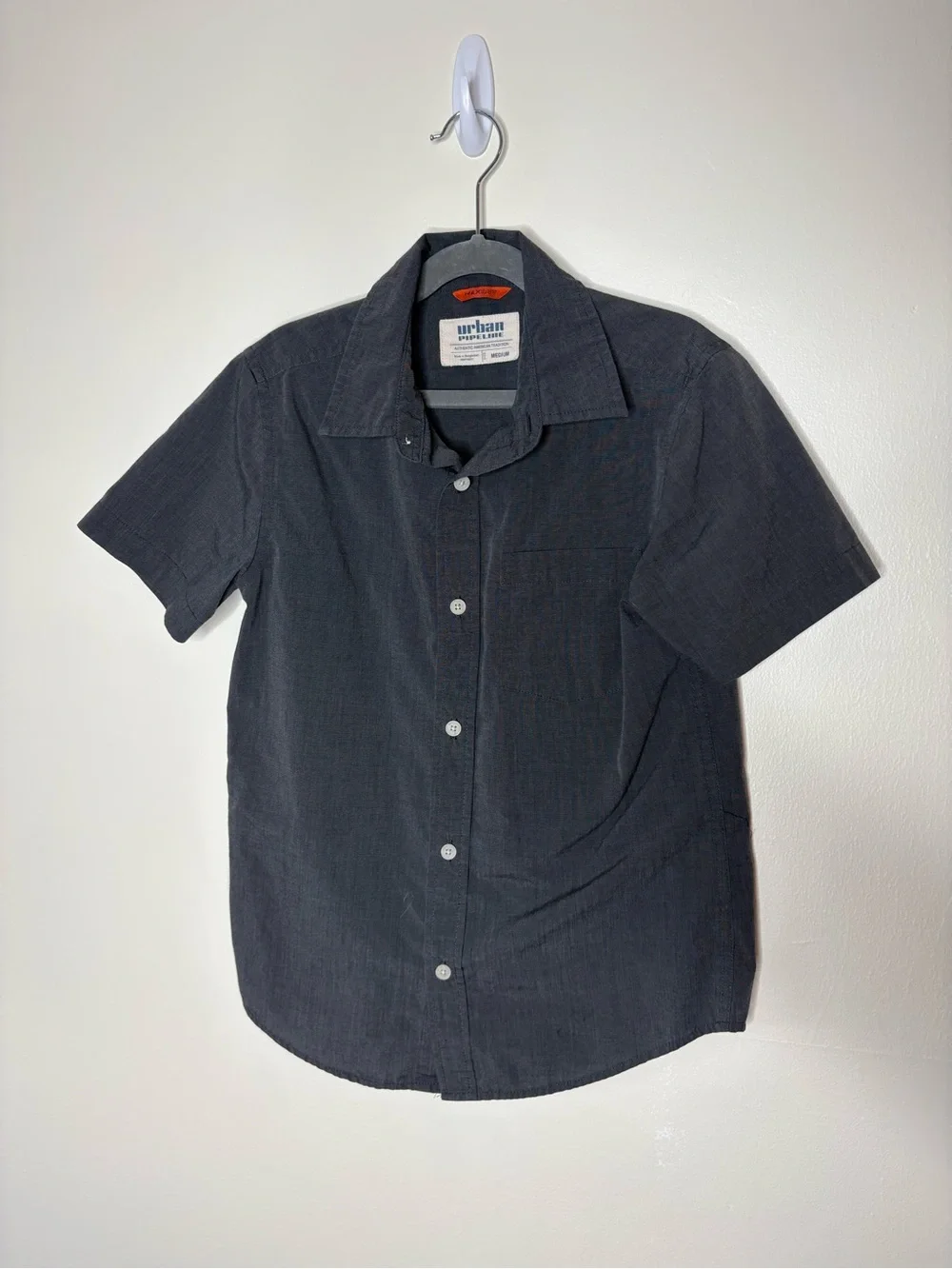 Bundle of two boys Short sleeve button down shirts M